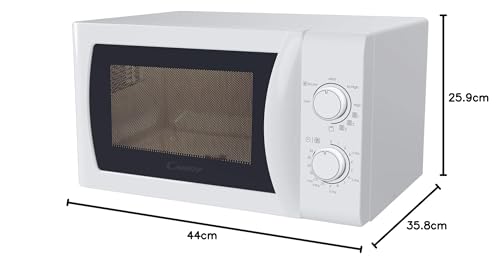 Candy Idea Forno a Microonde con Grill, 20 Litri, 700W, 5 Livelli di Potenza, Programma Defrost, Timer e Segnale di Fine Cottura, Libera Installazione, 43,95 x 35,75 x 25,82 cm, Bianco - CMG20SMW