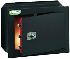 YALE Cassaforte di Massima Sicureza Certificata da Muro con Chiave Y3200420, Nera, Dimensione H270xW390xD200mm, 2 Catenacci Orizzontali, 1+1 Catenacci Verticali, 100% Made In Italy