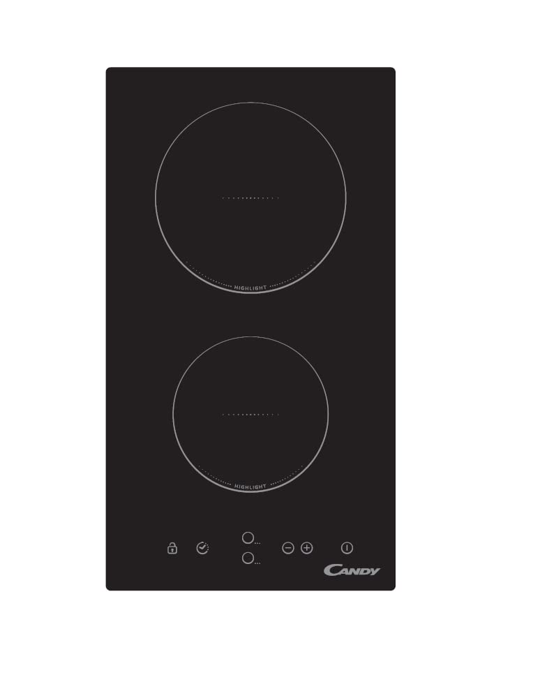 Candy CDH 30 Incasso Ceramic hob Nero piano cottura