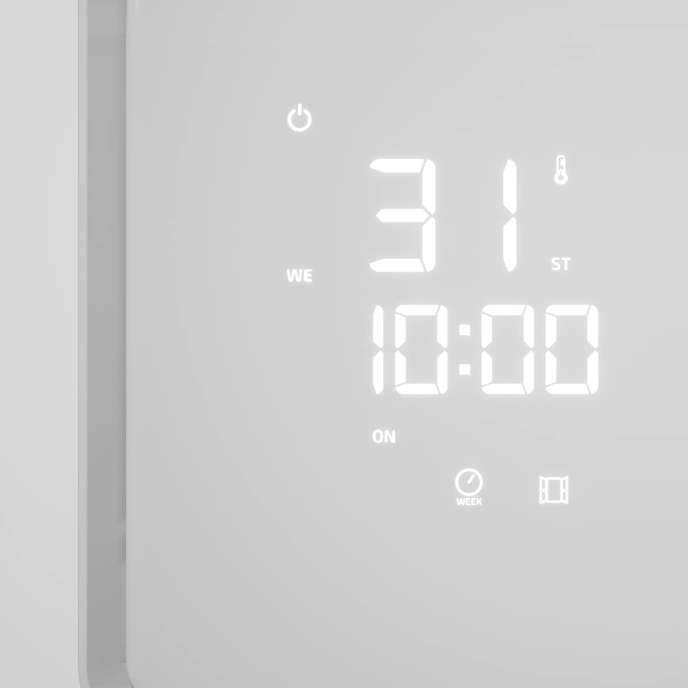 Cecotec Riscaldatore da parete in ceramica ReadyWarm 5350 Power Box Ceramic Connected con 2000W, schermo LED e controllo Wi-Fi (5350 Power Box Ceramic Connected)