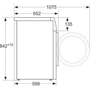 Bosch WQG233D20 - Asciugatrice a pompa di calore per 8 kg, serie 6, A+++, 176 kWh/anno, design anti-vibrazione, sistema di asciugatura sensibile, refrigerante ecologico, bianco, WQG233D20
