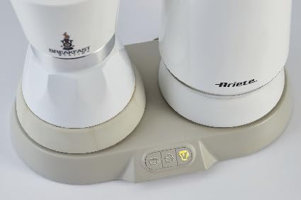 Ariete 1344 Breakfast Station - Moka elettrica - Bollitore - Montalatte a caldo e freddo - 5 funzioni - mantenimento caffè caldo - 500 Watt - Bianco