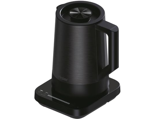 Haier Bollitore I-Master Serie 5, Acciaio inox, Capacità 1,7 L, 7 livelli di temperatura 40-100, Funzione Keep Warm, Bollitura per tazza singola, 2000 W [Nero]