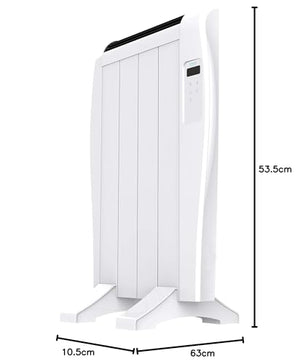 Cecotec Emettitore Termico ReadyWarm 2500 Thermal Black. 12 Elementi e 1800 W, Display LCD, Telecomando a distanza, timer, selezione della temperatura, copertura di 25 m² (12 Moduli, Bianco)