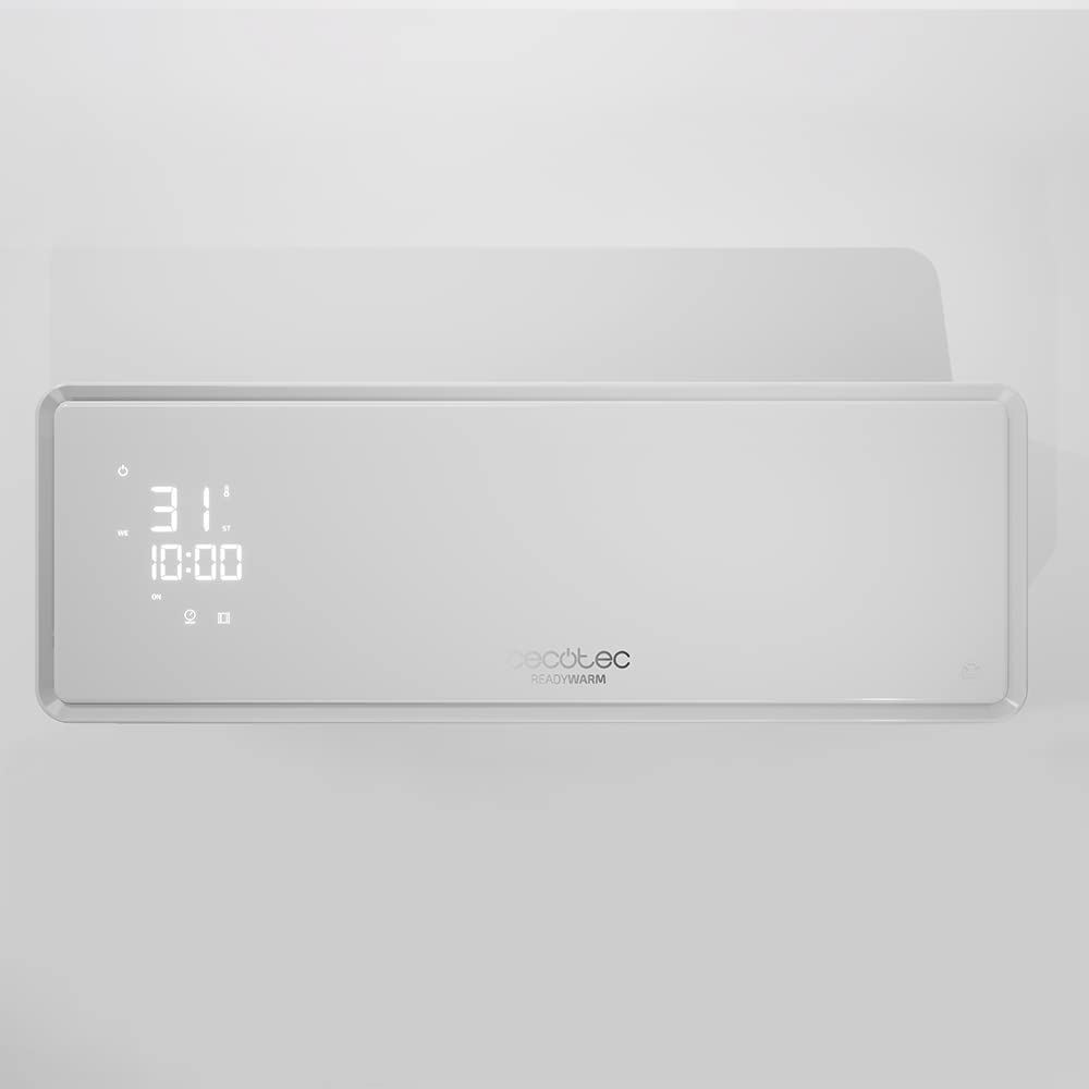 Cecotec Riscaldatore da parete in ceramica ReadyWarm 5350 Power Box Ceramic Connected con 2000W, schermo LED e controllo Wi-Fi (5350 Power Box Ceramic Connected)
