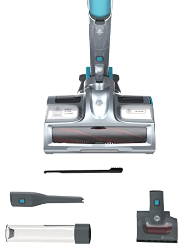 Hoover HF500 HF522STP 011 Aspirapolvere Senza Filo, Senza Sacco, 0,45 L, Autonomia 45 Min, Spazzola Antigroviglio, Mini Turbo Spazzola Animali, Blu