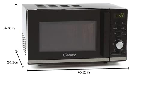 Candy Moderna Forno a Microonde 20 Litri, 700W, 40 Programmi Automatici, 6 Livelli di Potenza, Funzioni Defrost e Autoclean, App hOn, Libera Installazione, 45,2 x 34,6 x 26,2 cm, Nero - CMWA20TNDB