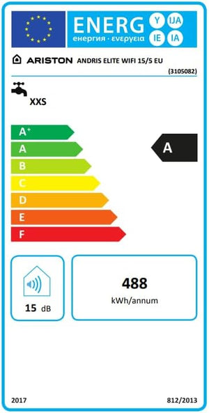 Ariston Scaldabagno Elettrico ANDRIS ELITE WIFI 15/5 EU [Classe di efficienza energetica A]