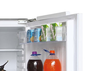 Candy CMLS59EW - Frigorifero da incasso, con porta a traino, 135 litri, 3 ripiani in vetro