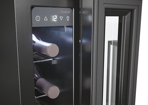 Cantinetta vino integrabile, compressore antivibrazioni, luce LED interna, 39 dBA, nero