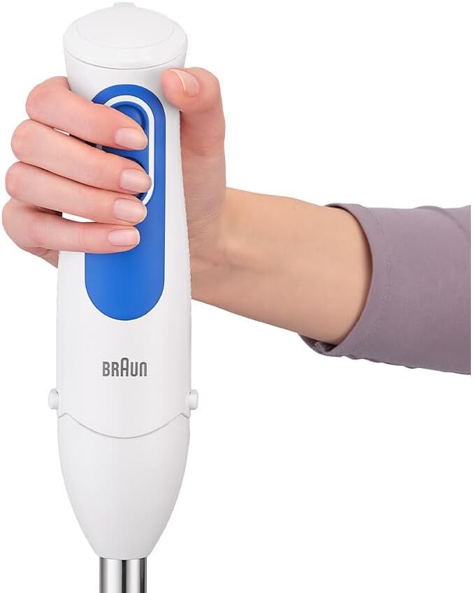 Braun MultiQuick3 MQ3025 Spaghetti, 5 ANNI DI ASSISTENZA, Minipimer Frullatore ad Immersione, Dotato di minitritatutto da 350ml, frusta a filo in acciaio inox e bicchiere graduato da 600ml, 700 watt