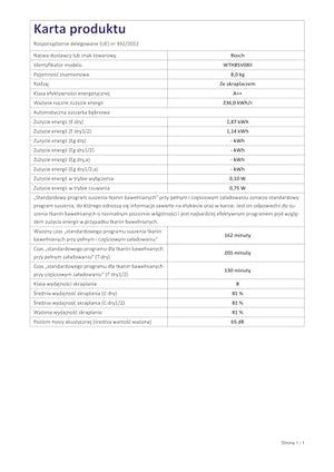 Bosch WTH85V08II Serie 4, Asciugatrice a pompa di calore, capacità 8 kg, EasyClean, Auto Dry, Programma Rapido