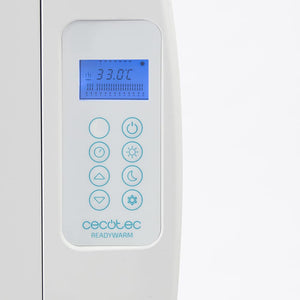 Cecotec Emettitore Termico ReadyWarm 2500 Thermal Black. 12 Elementi e 1800 W, Display LCD, Telecomando a distanza, timer, selezione della temperatura, copertura di 25 m² (12 Moduli, Bianco)
