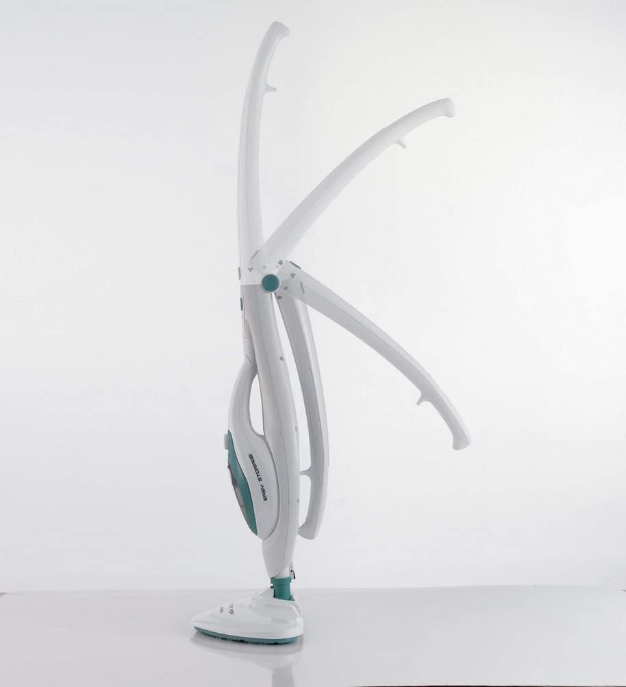 Ariete 4169 Steam Mop Scopa Lavapavimenti a Vapore con Manico Pieghevole, 1500W, Bianco e Azzurro