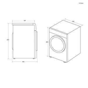 Haier HW80-B14959S8U1S I-Pro Series 5 - Lavatrice 8 Kg, 1400 giri, Inverter, Classe energetica A