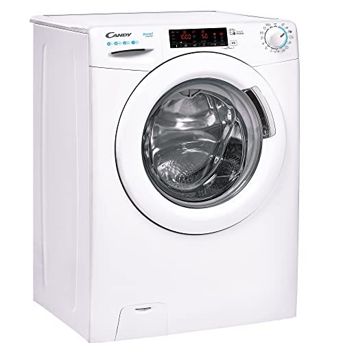 Candy Smart Inverter Lavatrice 10 kg, Libera Installazione, Carica Frontale, Classe A, 1400 Giri, 16 Programmi, Cicli Rapidi, Partenza Ritardata, 60 x 58 x 85 cm, Bianca - CS 1410TXME/1-S