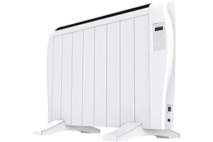 Cecotec Emettitore Termico ReadyWarm 2500 Thermal Black. 12 Elementi e 1800 W, Display LCD, Telecomando a distanza, timer, selezione della temperatura, copertura di 25 m² (12 Moduli, Bianco)
