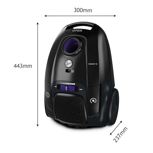 Hoover HP1 potente aspirapolvere senza sacchetto per pavimenti duri e tappeti, filtro antipolvere EPA, grande contenitore 2L, accessori integrati, raggio di lavoro 7,5 m