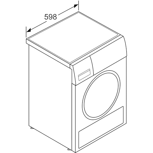 Bosch WQG233D20 - Asciugatrice a pompa di calore per 8 kg, serie 6, A+++, 176 kWh/anno, design anti-vibrazione, sistema di asciugatura sensibile, refrigerante ecologico, bianco, WQG233D20