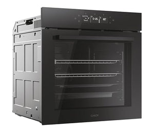 CANDY CA6 N5G3YTB Forno multifunzione da incasso, pirolisi, calore pulsato, classe A++, 78 litri, connettività Wi-Fi, 2 lecchefritte + 2 griglie + 1 coppia di guide telescopiche, chiusura morbida