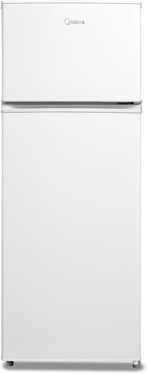 Midea MERT210FGE01 Frigorifero doppia porta 204 L, frigorifero combinato, 176kWh/annum, controllo della temperatura regolabile, Luce LED, Bianco