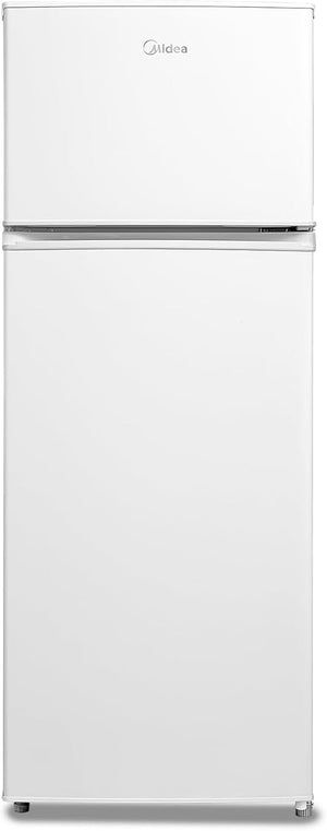 Midea MERT210FGE01 Frigorifero doppia porta 204 L, frigorifero combinato, 176kWh/annum, controllo della temperatura regolabile, Luce LED, Bianco