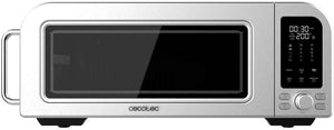 Cecotec Forno elettrico con Finestra per Pizze Fun Pizza&Co Forno Bravo. 2000 W, capacità 18 L, acciaio inox, design piatto per pizza a 9 porzioni, ventilatore a convezione, 15 modalità. Fornetto.