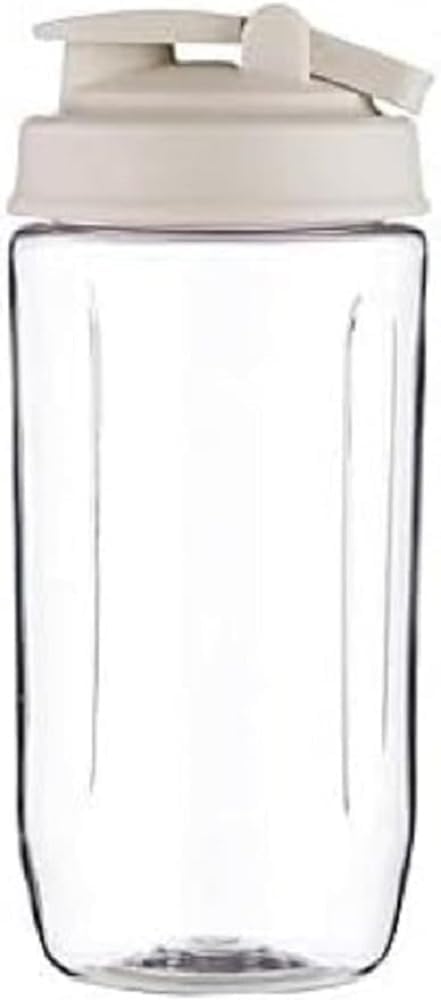 BEPER RCOBP630 Set Bicchiere con Tappo per frullatore USB, 400 milliliters, Vetro, Trasparente