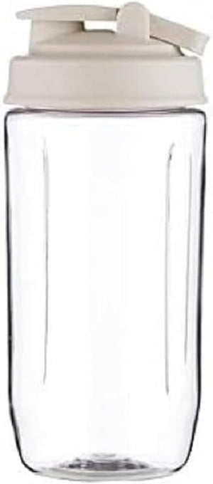 BEPER RCOBP630 Set Bicchiere con Tappo per frullatore USB, 400 milliliters, Vetro, Trasparente