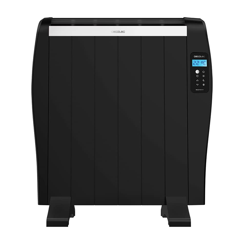 Cecotec Emettitore Termico ReadyWarm 2500 Thermal Black. 12 Elementi e 1800 W, Display LCD, Telecomando a distanza, timer, selezione della temperatura, copertura di 25 m² (12 Moduli, Bianco)
