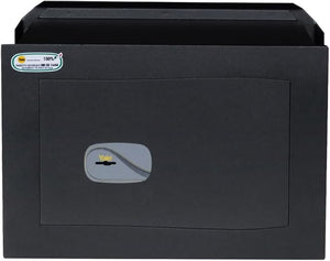 YALE Cassaforte di Massima Sicureza Certificata da Muro con Chiave Y3200420, Nera, Dimensione H270xW390xD200mm, 2 Catenacci Orizzontali, 1+1 Catenacci Verticali, 100% Made In Italy