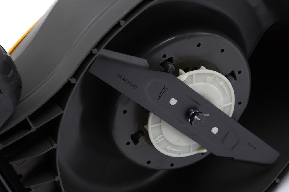 Stiga Tagliaerba a Batteria Collector 136e Kit, Per Giardini Fino a 250 m², Larghezza Taglio 34 cm, Batteria ePower da 20 V (2 x 2 Ah), 550 W, 2 Batterie e Caricatore Inclusi, giallo