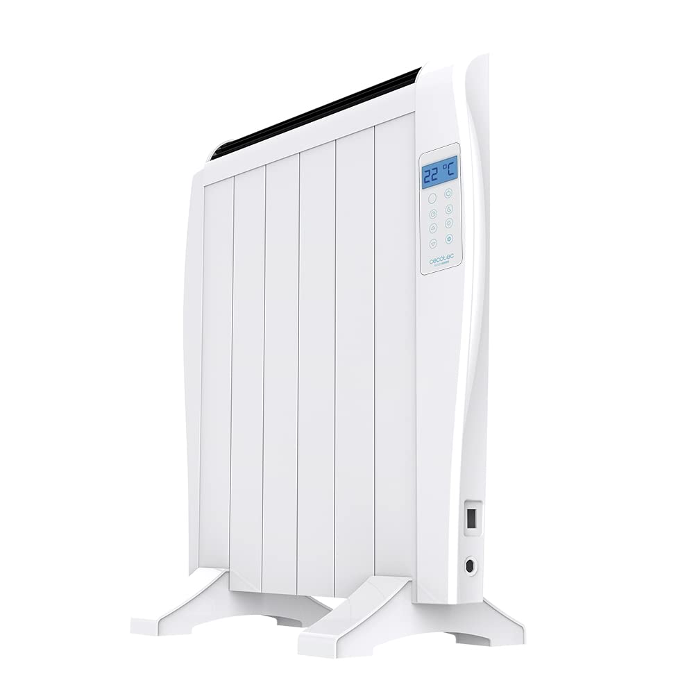 Cecotec Emettitore Termico ReadyWarm 2500 Thermal Black. 12 Elementi e 1800 W, Display LCD, Telecomando a distanza, timer, selezione della temperatura, copertura di 25 m² (12 Moduli, Bianco)