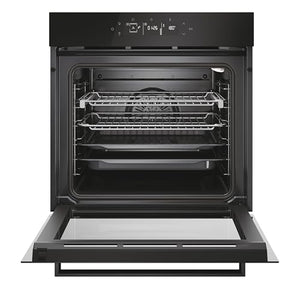 CANDY CA6 N5G3YTB Forno multifunzione da incasso, pirolisi, calore pulsato, classe A++, 78 litri, connettività Wi-Fi, 2 lecchefritte + 2 griglie + 1 coppia di guide telescopiche, chiusura morbida