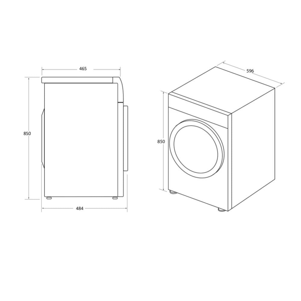 Suszarka CSO4 H7A2DE-S Candy slim heat pump