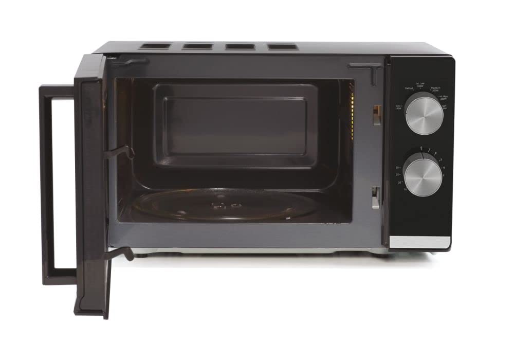 Candy Moderna Forno a Microonde 20 Litri, 700W, 6 Livelli di Potenza, Funzione Defrost, Timer e Segnale Acustico di Fine Cottura, App hOn, Libera Installazione, 45,2 x 34,6 x 26,2 cm, Nero - CMW20TNMB