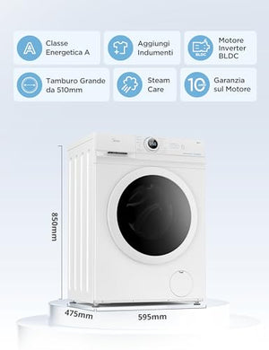 Midea Lavatrice Slim Carica Frontale