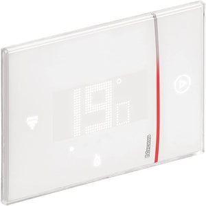 Bticino SXW8002 TERMOSTATO WIFI DIGITALE Smarther2 with Netatmo, Termostato Caldaia da Incasso, Programmabile, Comando anche da App, Alexa e Google, Visualizzazione dell'Umidità, Bianco