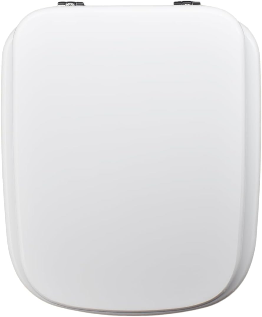 Si Dolomite EM804 Sedile Copriwater Dedicato, MDF, Bianco Lucido, 44 x 36 x 4 cm