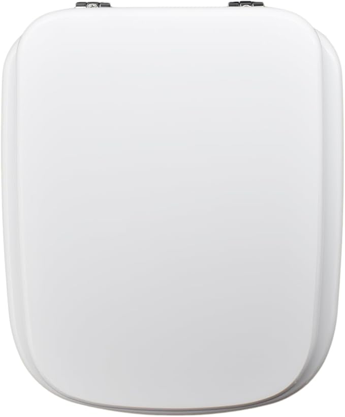 Si Dolomite EM804 Sedile Copriwater Dedicato, MDF, Bianco Lucido, 44 x 36 x 4 cm