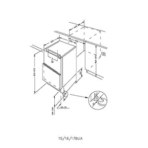 Candy CMLS59EW - Frigorifero da incasso, con porta a traino, 135 litri, 3 ripiani in vetro