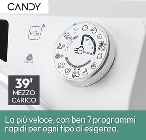 Candy RapidÓ RO Lavatrice, 8 Kg, 1200 Giri, Wi-Fi + BLE, Connesso, Opzione Vapore, Cicli Rapidi