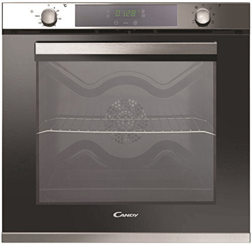 Candy FCXP615X/E Forno Elettrico da Incasso, Ventilato, Capacità 80 Litri, Funzione Pizza, 8 Programmi, 57x59.5x59.5 cm, Inox, Classe A