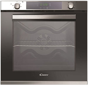 Candy FCXP615X/E Forno Elettrico da Incasso, Ventilato, Capacità 80 Litri, Funzione Pizza, 8 Programmi, 57x59.5x59.5 cm, Inox, Classe A