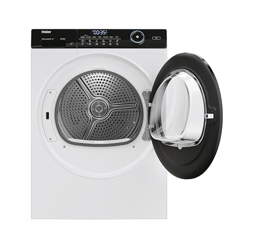 Haier I-Pro Serie 5 Asciugatrice 8Kg, Libera Installazione, Carica Frontale, Classe A+++, Trattamento Antibatterico, I-Time, Partenza Programmabile, Vapore, AxLxP 84,5x59,5x67,5 Bianca - HD80-A3959-S