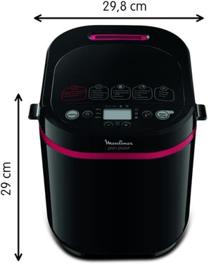 Moulinex OW2101 Pain Doré Macchina del Pane, 720 W, 1 kg, 12 Programmi Automatici, 3 Livelli di Peso e Doratura, Schermo LCD, Macchina per Pane, Pizza, Pasta, Dolci, Marmellate, Ricettario Incluso