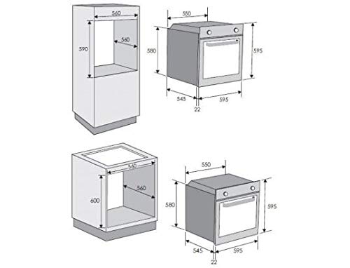Candy FCP605X Forno elettrico 65 L Acciaio inossidabile A+