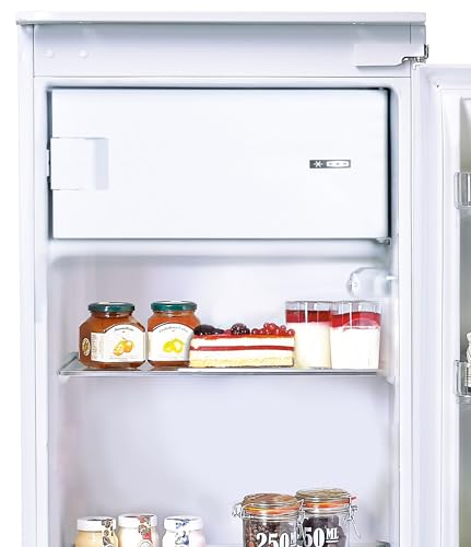 Candy CIO 225 EE/N Frigorifero da incasso con congelatore, porta a traino, 122 cm, 163 litri, frigorifero 147 litri, congelatore 16 litri, 1 cassetto per verdure, 3 ripiani in vetro