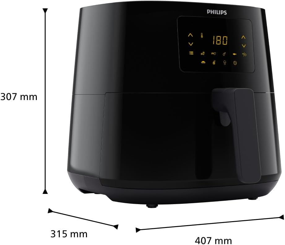 Philips Airfryer 3000 Serie XL, 6.2L (1.2Kg), Friggitrice 14-in-1, 90% Di Grassi In Meno Con La Tecnologia Rapid Air, Digitale, App Per Ricette (HD9270/90)