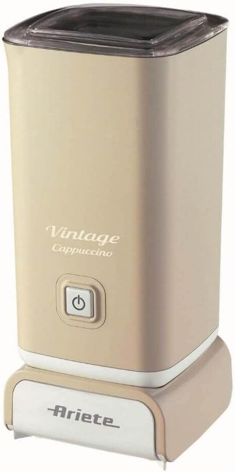 Ariete 2878 Cappuccinatore Vintage - Montalatte a caldo e a freddo - Cappuccino, cioccolata, infusi liofilizzati - 500 Watt - Beige